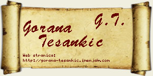 Gorana Tešankić vizit kartica